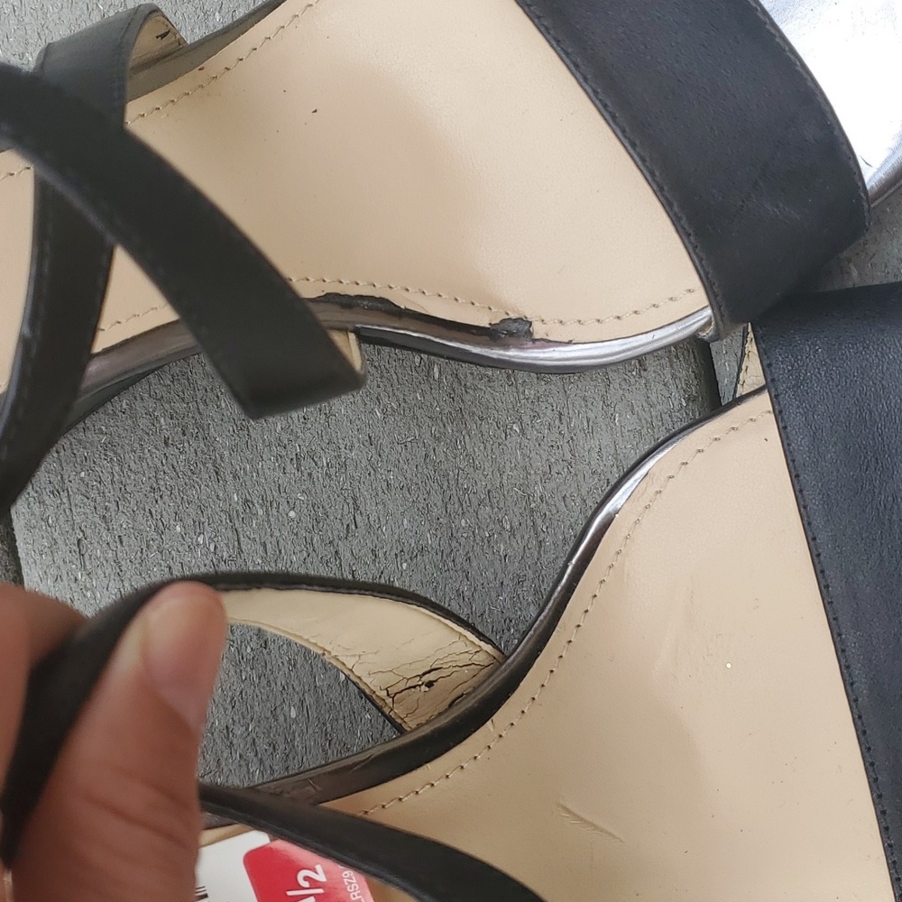 Enzo Angiolini McKinney Open Toe Strappy Wedge Sandals - Picture 10 of 13